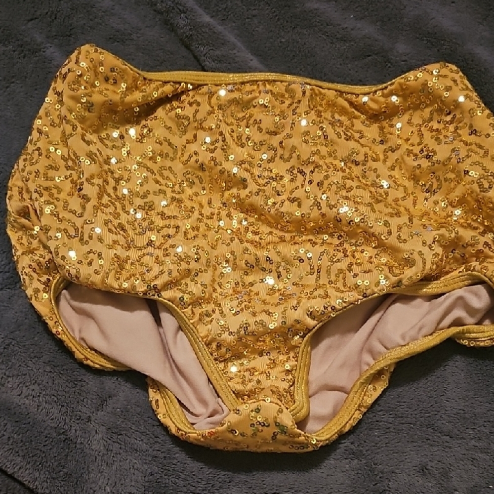 Balera Gold Sequin High Waist Shorts
